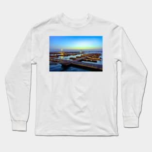 night at the harbor Long Sleeve T-Shirt